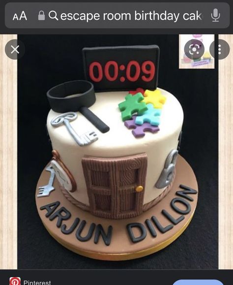 Escape Room Theme Cake, Spy Cakes For Kids, Escape Room Cake Ideas, Bday Cake Ideas, Spy Cake, Escape Room Themes, Cake 2023, 12th Birthday Cake, Escape Room For Kids