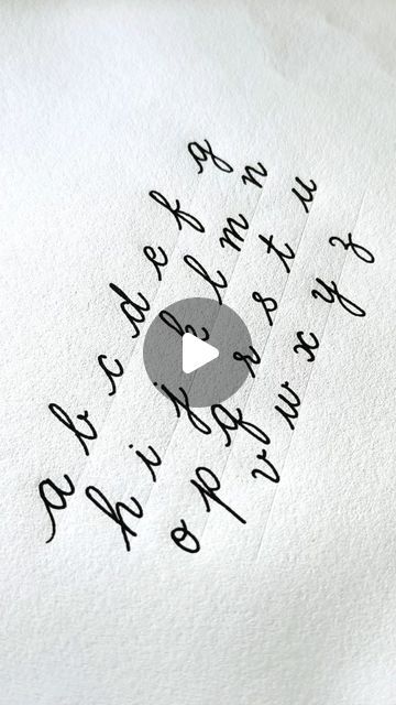 Cursive Handwriting Alphabet, Cursive Small Letters, Letter Handwriting, Calligraphy Video, Bond Paper Design, Calligraphy Paper, Hand Calligraphy, Small Letter, Cursive Alphabet