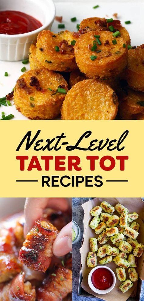 Tator Tot Recipe, Tater Tot Appetizers, Tot Recipes, Tater Tot Recipes, Potatoes Recipes, Tater Tots, Party Food Appetizers, Tater Tot, Side Dish Recipes