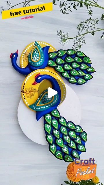 Craft Using Waste Material, Peacock Crafts, Paper Decorations Diy, Craft From Waste Material, Hanger Crafts, Waste Material, Beautiful Peacock, Love Craft, New Crafts