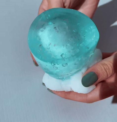 ──★ ˙🦕 (1) ramune soda float slime stim gif ! (source: @blushingbb on youtube) Winter Stim Gif, Cyan Stimboard, Slime Stim Gif, Water Stimboard, Slime Gif, Sensory Gifs, Ramune Soda, Soda Float, Stimboard Gifs