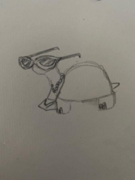 Turtle Drawing Reference, Funny Turtle Drawings, Turtle Drawings Easy, Turtle Sketch Easy, Sea Turtle Drawing Simple, Cow Drawing Simple, Simple Turtle Drawing, Drawing Of Turtle, Sea Turtle Doodle