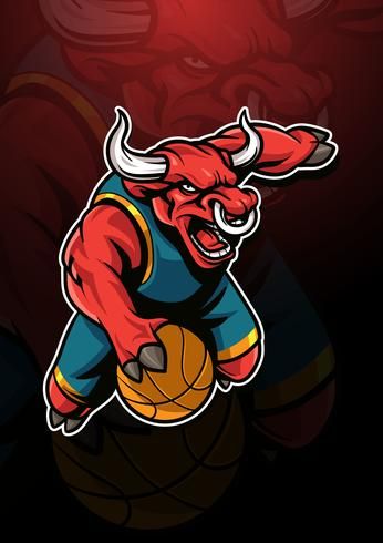 Bull Mascot Logo, Basketball Mascot, Mascot Logos, Bulls Basketball, Taurus Tattoos, Basketball Wall, Bull Logo, Basketball Art, Egypt History