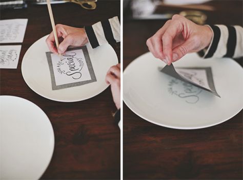 YouAreSpecialPlate-Step5and6 / use porcelain pen and bake to set as instructed Painting Porcelain, Giving Plates Diy, Diy Porcelain Plate Art, Permanent Marker Plates Diy, Lettering On Plates, Giving Plate Diy Cricut, Diy Sharpie Crafts, Sharpie Plates, Porcelain Pens