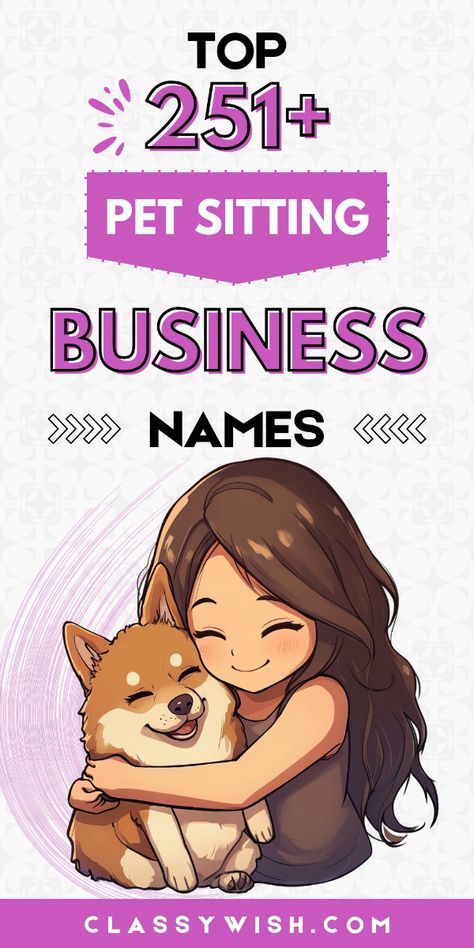 Unveil inspiring pet sitting business names that will make your venture memorable. Whether you're starting a pet sitting service or a dog sitting business, find the perfect name here. Tap to explore more! Pet Sitting Business Logo, Pet Sitting Contract, Pet Sitting Business Cards, Pet Services Business, Catchy Business Name Ideas, Dog Sitting Business, Pet Care Logo, Pet Sitting Business, Best Names