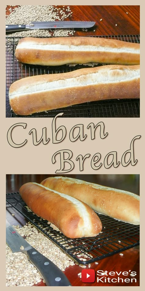 Homemade Cuban Bread, How To Make Cuban Bread, Cuban Bread Recipe Homemade, Cuban Sauce, Cuban Bread Recipe, Pan Cubano, Cuban Sandwiches, Cuban Bread, Cuban Dishes