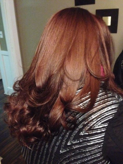 Brown Silk Press, Soft Auburn Hair, Brown Hair Dark Skin, Copper Fall, Hair Color Caramel, Dye Hair, Dyed Hair Inspiration, Birthday Hair, Dyed Natural Hair