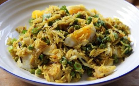 Cape Kedgeree Zuid-Afrika Kedgeree Recipe, Smoked Haddock, London Food, Meal Recipes, British Food, Fine Food, Fish Dishes, Breakfast Dishes, Rice Dishes