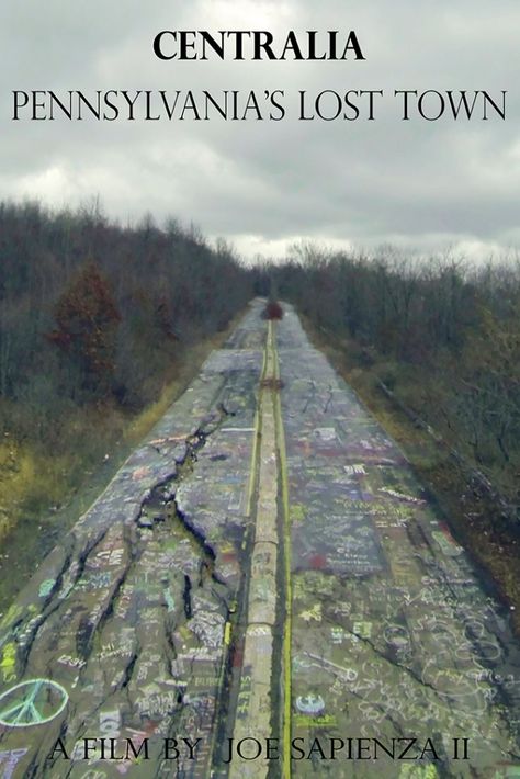 Centralia Pennsylvania's Lost Town Poster Centralia Pennsylvania, Pennsylvania Travel, Places In America, Abandoned Mansions, Haunted Places, Abandoned Buildings, African American History, Weekend Trips, Abandoned Places