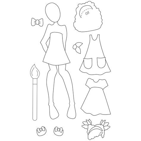 Prima Paper Dolls, Prima Doll Stamps, Cling Stamps, Baby Shower Labels, Prima Flowers, Paper Cutout Art, Julie Nutting, Felt Crafts Patterns, Doll Diy Crafts