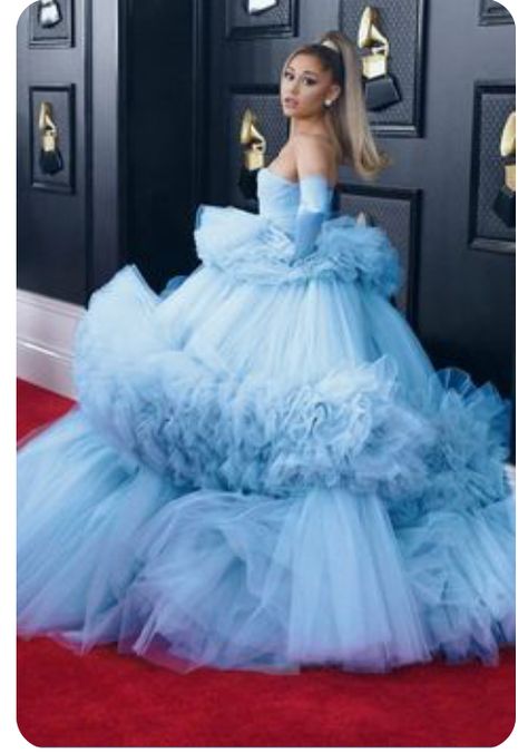 Big Fluffy Dresses, Ariana Grande Interview, Xhosa Attire, Selena Gomez Album, Poofy Dress, Glamorous Fashion, Classy Winter Outfits, Gowns Prom, Pretty Prom Dresses