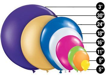 Handy chart with balloon shapes & sizes Balloons Galore, Polka Dot Balloons, Deco Ballon, Qualatex Balloons, Events Planning, Balloons Decorations, Clear Balloons, Pastel Balloons, Mini Balloons