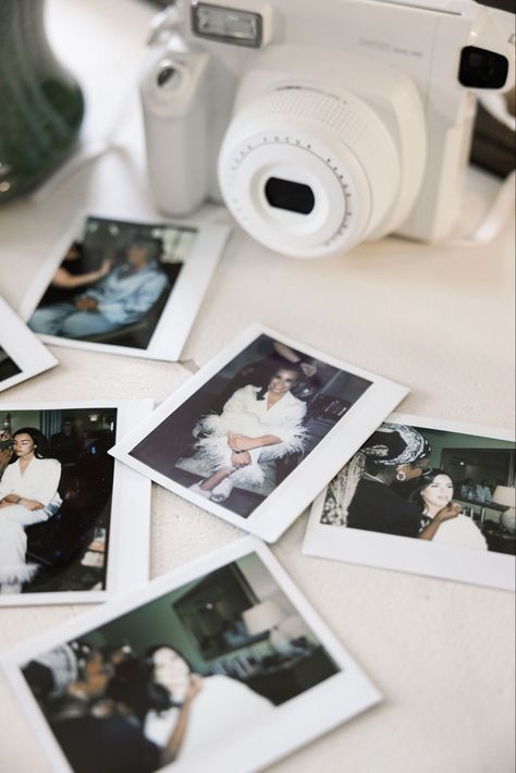 Shop the looks from this luxury black and white wedding we loved! Jimmy choo heels feather pjs for bride and velvet ring boxes Pjs And Polaroids Bachelorette, Feather Pjs, Velvet Ring Box Wedding, Wedding Rings Box, Wedding Polaroid, Rings Box, Polaroid Wedding, Polaroid Guest Book, Ring Box Wedding