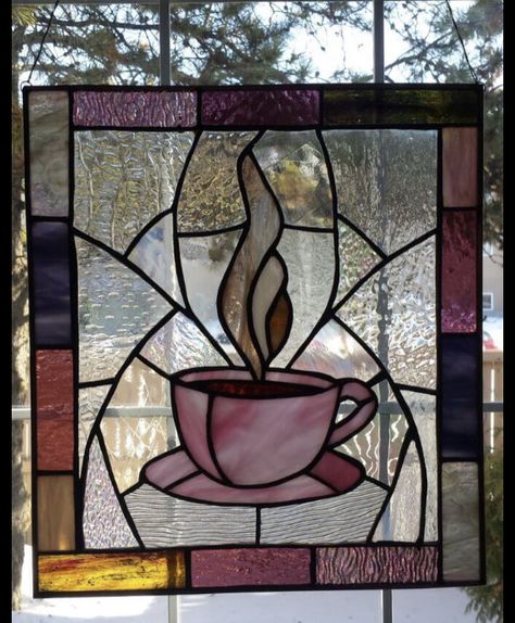 Cup Ornaments, Sea Glass Mosaic, Window Stained, Stained Glass Quilt, Creative Creations, Modern Stained Glass, Glass Window Art, Whimsical Fairy, Cuppa Tea