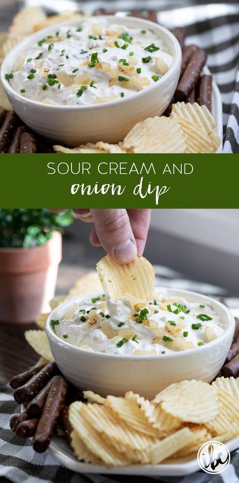 How to Make Sour Cream and Onion Dip #recipe #sourcream #onion #dip #appetizer #easy #chipdip Sourcream Onion Dip Recipe, Sour Cream And Onion Dip Recipe, Sour Cream And Onion Dip, Veggie Dip Recipe, Appetizer Easy, Make Sour Cream, Onion Dip Recipe, Toasted Crostini, Dip Recipes Appetizers