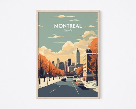 Montreal Canada Travel Print, Montreal Wall Art, Montreal Home Decor, Canada Illustration, Travel Poster Gift for Montreal Canada Home Decor by artmyhouse on Etsy Montreal Poster, Montreal Canada, 5 Image, City Illustration, Canada Travel, Poster Making, Illustration Print, Travel Prints, Montreal