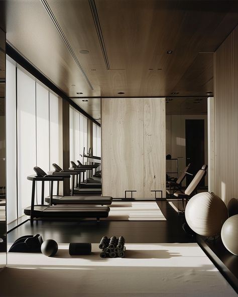 SPORTOVA | Dark tones, deep materials, beautiful design. Ai gym design inspo by @sportova.co. Design your home gym with us. See more at… | Instagram Luxury Gym Design, Utah City, Gym Mood, Dark Gym, Private Gym, Luxury Home Gym, Boutique Gym, Luxury Fitness, Modern Gym