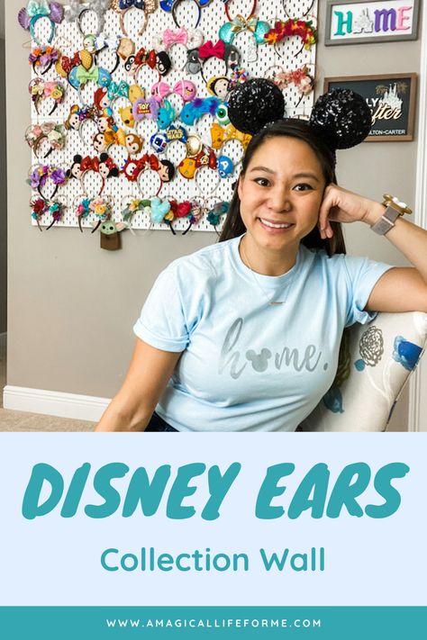 Mickey Ears Display Diy, Ways To Display Disney Ears, Disney Ears Display Wall Diy, Mickey Mouse Ears Display, Minnie Ears Display, Disney Ear Display, Mickey Ears Display, Disney Ears Display Wall, Disney Ears Display