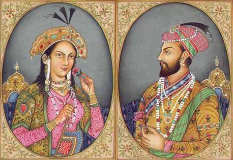 Mumtaz Mahal and Shah Jahan تاج محل, Mumtaz Mahal, Shah Jahan, Mughal Art Paintings, Greatest Love, Romantic Love Stories, Mughal Paintings, Driftwood Wall Art, Mughal Empire