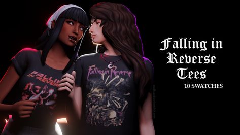 falling in reverse tees | mellosakicc on Patreon Disney Princess Challenge, Sims Outfits, Sims 4 Nails, Sims 4 Cheats, 4 Family, Mod Hair, Sims 4 Family, Sims Ideas, Sims 4 Dresses