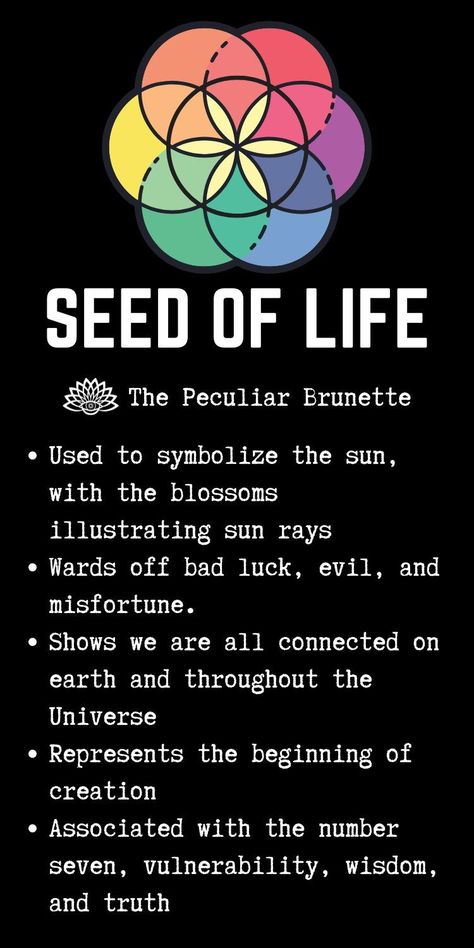 Seed Of Life Symbol, Seed Of Life Meaning, Rituals Candle, Witchy Essentials, Rebirth Symbol, Growth Symbol, Symbols Of Life, Star Meaning, Sacred Geometry Meanings