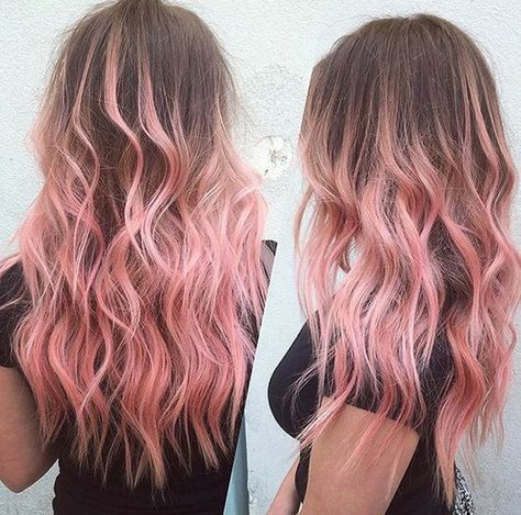 brown hair with pastel pink ombre highlights Pastel Pink Ombre, Pink Ombre Hair, Pastel Pink Hair, Dye Ideas, Hair 2018, Ombré Hair, Colour Ideas, Hair Color Pink, Julianne Hough