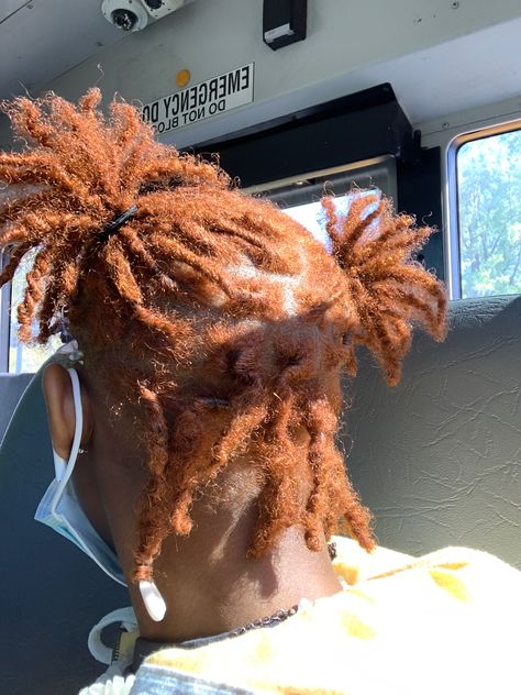 Short Ginger Locs Black Women, Short Ginger Locs, Ginger Locs, Locs Ideas, Dyed Locs, Colored Locs, Short Dreadlocks Styles, Short Dreads, Loc Inspiration