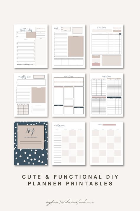 If you're looking for a way to get your life organized, look no further than this printable planner bundle. It includes tons of helpful pages to help you manage everything from your home and finances to your schedule and goals. Plus, it's super affordable so you can get the help you need without breaking the bank. Good Notes Daily Planner, Diy Planner Printables, Vacation Budget Planner, Student Daily Planner, Get Your Life Organized, Family Budget Planner, Budget Planner Free, Daily Planner Printables Free, Diy Planner Notebook