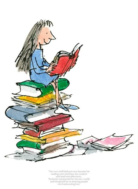 Matilda Characters, Quentin Blake Illustrations, Matilda Roald Dahl, Roald Dahl Books, Magic Drawing, Reading Posters, Quentin Blake, Book Illustration Art, House Illustration