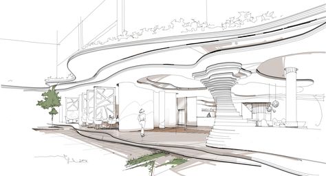 Curved Room Design, Space Layout, Concept Models Architecture, Interior Architecture Drawing, Interior Design Drawings, Architecture Sketchbook, Architecture Concept Diagram, Architecture Design Sketch, Architecture Design Drawing