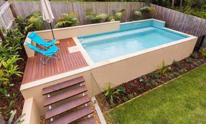 Pool With Deck, Small Above Ground Pool, Oberirdischer Pool, Ideas De Piscina, Deck Piscina, Pools For Small Yards, Pool Deck Plans, Rectangle Pool, Best Above Ground Pool