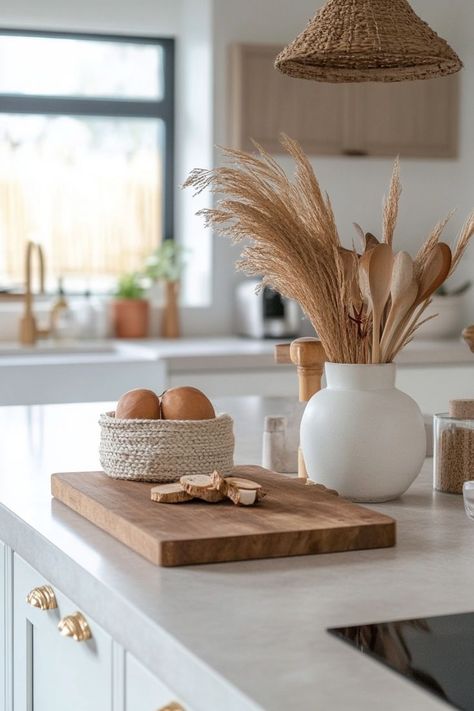 Bowl Styling, Kitchen Countertop Decor Ideas, Countertop Decor Ideas, Cute Pots, A Bowl Of Fruit, Bowl Of Fruit, Kitchen Countertop Decor, Ceramic Canisters, Countertop Decor