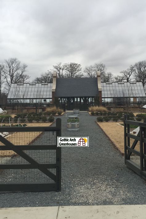 Barndominium With Greenhouse, Shop With Greenhouse Attached, Large Greenhouse Buildings, Commercial Greenhouse Ideas, Greenhouse Houses, Commercial Greenhouse Design, Connected Greenhouse, Glass House Event Space, Barn With Greenhouse Attached