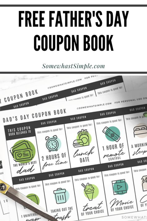 Coupon Book For Dad, Mason Jar Gift Tags, Printable Coupon Book, Flowers At Home, Candy Quotes, Father's Day Printable, Diy Coupons, Free Printable Coupons, Adventure Gifts