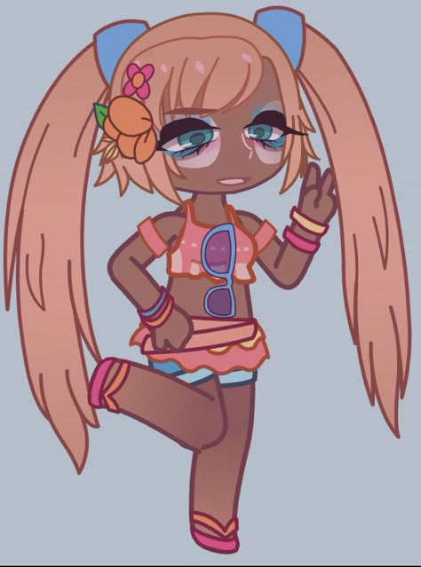 Gacha Club Gyaru Outfit, Gacha Club Outfit Ideas Gyaru, Y2k Gacha, Scene Gacha Oc, Gacha Design, Gacha Gyaru, Gyaru Art Reference, Scene Gacha Club Oc, Gyaru Character