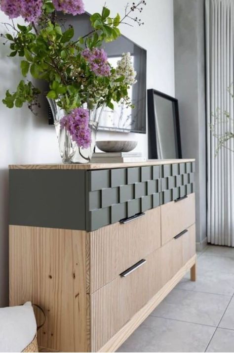 Tarva Ikea Hack, Ikea Home Decor Ideas, Tarva Ikea, Ikea Home Decor, Malm Hack, Malm Bed Frame, Tarva Dresser, Ikea Hack Bedroom, Ikea Dresser Hack