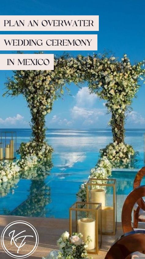 Picture this – exchanging vows right over beautiful, turquoise waters, with the gentle sound of waves surrounding you with an Overwater Wedding Ceremony in Mexico. Overwater and pier wedding ceremonies offer an unparalleled experience, allowing you and your partner to be fully immersed in the beauty of the ocean. You can have your dream destination wedding in your dream location. Destination Wedding Mexico Riviera Maya, All Inclusive Destination Wedding, Boutique Hotel Wedding, Pier Wedding, Wedding In Jamaica, Mexico Wedding Venue, Best Destination Wedding Locations, Destination Wedding Caribbean, Wedding Location Ideas