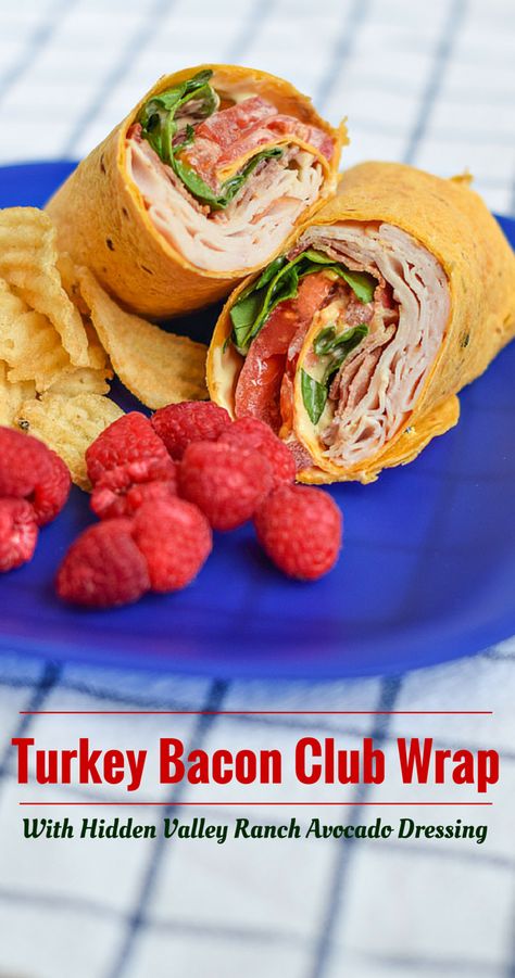 Looking to get out of a sandwich rut? Try this delicious Turkey Bacon Club Wrap Featuring Hidden Valley Ranch Avocado Dressing! #WhatsYourRanch #collectivebias #sandwich #wraps #lunch #ad Club Wrap, Best Cranberry Sauce, Avocado Ranch Dressing, Hidden Valley Ranch, Sandwich Wraps, Avocado Dressing, Whats For Lunch, Hidden Valley, Sandwiches For Lunch