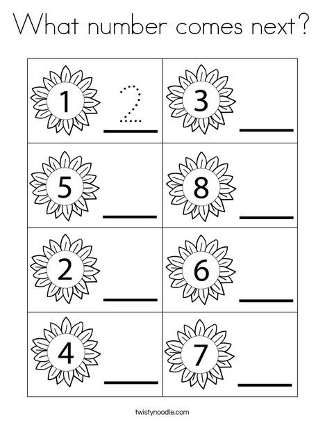 What number comes next Coloring Page - Twisty Noodle Number 21 Worksheets For Preschool, Numbers 0-20 Worksheets, What Comes Next Worksheets, Number 1-20 Worksheets Free Printable, What Number Comes Next, Numbers Coloring Pages 1-10, Bear Theme Preschool, Pre K Math Worksheets, Worksheet For Nursery Class