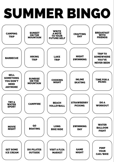 2023 Bingo, Camping Bingo, Bingo Books, Road Trip Bingo, Bingo Casino, Summer Bingo, Holiday Bingo, Free Printable Bingo Cards, Bingo Games For Kids