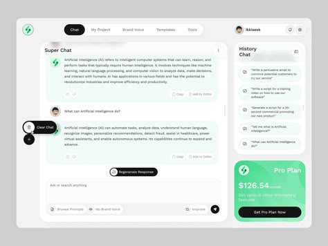 Super - Online AI Chatbot Platform by Rizki 🌱 for Nija Works on Dribbble Chat Ui Design, Chatbot App, Chatbot Design, Photoshop Editing Tutorials, Web Platform, Knowledge Management, Computer Vision, App Design Inspiration, Brand Voice