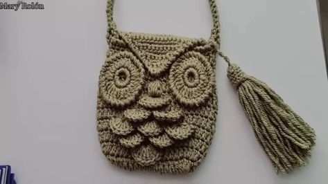 Owl Bag Crochet Free Pattern, Crochet Owl Bag Free Pattern, Crochet Symbol, Owl Handbag, Owl Bag, Knot Bag, Crochet Symbols, Crochet Bag Pattern Free, Crochet Owl