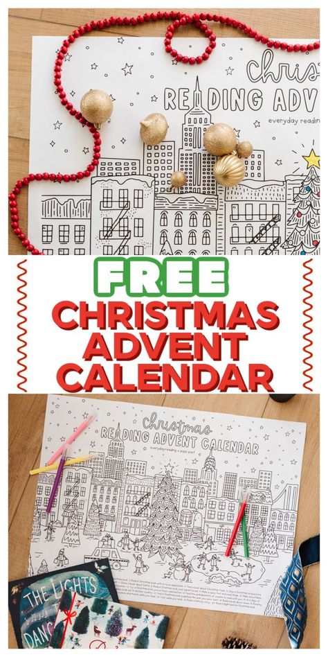 christmas coloring page Reading Advent Calendar, Printable Advent Calendar Activities, Coloring Advent Calendar, Christmas Reading Challenge, Classroom Advent Calendar Ideas, Christmas Activity Calendar, Christmas Advent Calendar Printable, Advent Calendar Printable Free, Advent Coloring Pages