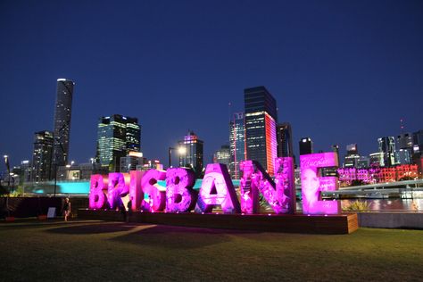 Australia School, Australia Vacation, City Sign, Hawaii Trip, Australian Travel, Brisbane City, Minecraft Decorations, Gold Coast Australia, Brisbane Australia