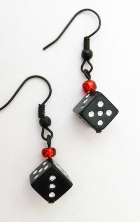 Hex Nut Jewelry, Prom Games, Pandora Jewelry Necklace, Crazy Earrings, Post Prom, Dice Earrings, Black Earring, Diy Earrings Easy, Black Fish