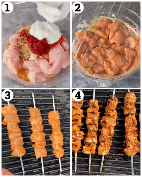 Chicken Kabobs Yogurt Marinade, Kababs Chicken Marinade, Mediterranean Chicken Kabob Recipes, Greek Yogurt Chicken Skewers, Low Sodium Chicken Kabobs, Mediterranean Chicken Kebab Recipe, Mediterranean Chicken Skewers Recipes, Yogurt Marinated Chicken Kabobs, Medditeranean Chicken Kabobs