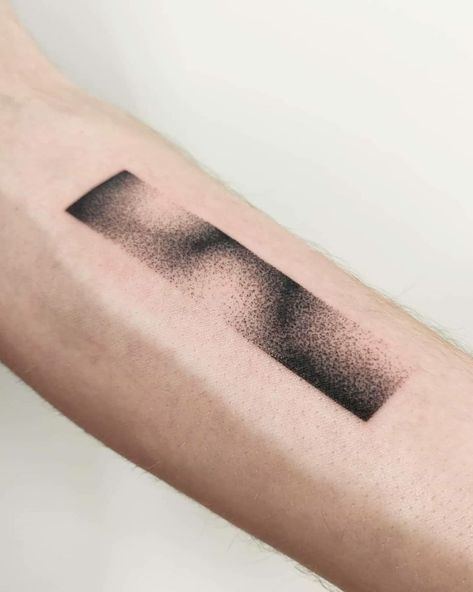 Tattoo In Rectangle Frame, Shadowed Tattoo, Almost Tattoo, Hand Shadow Tattoo, Tattoos With Shadows, Rectangle Tattoo Ideas, Rectangle Tattoo Design, Hand Poked Tattoo Ideas, Framed Tattoo Ideas