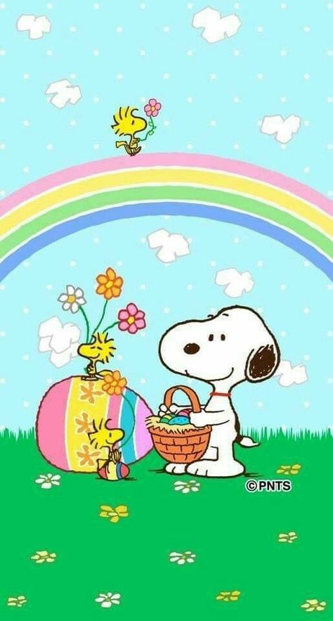 Snoopy Easter Images, Snoopy Easter Wallpaper, Woodstock Wallpaper, Charlie Brown Easter, Easter Wallpaper Iphone, Peanuts Easter, Easter Beagle, Happy Easter Wallpaper, Peanuts Wallpaper