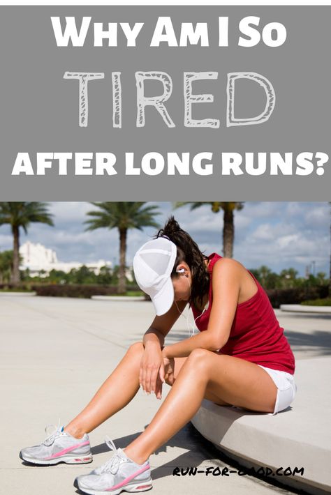 Do you feel extremely tired after long runs? Get tips on how to avoid post-long run fatigue and get the most out of your marathon training. #marathontraining #longruns Why Am I So Tired, Running Advice, Marathon Nutrition, Distance Running Tips, Running Endurance, Running Muscles, Running Recovery, Running Nutrition, Run A Marathon