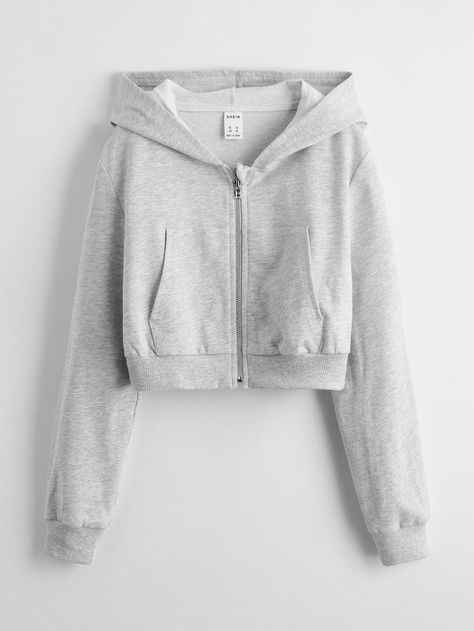 Cute Zip Up Jackets, Hoodie With Zip, Zip Up Hoodies Aesthetic, School Outfits Zip Up Hoodie, Cute Sweaters Zip Up, Cropped Zip Up Jacket, Hoodies Zip Up, Gray Zip Up Outfit, Cute Zip Ups